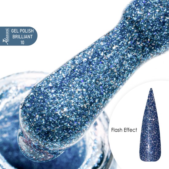 GEL POLISH BRILLIANT ALEZORI(FLASH EFFECT) 10 15ml