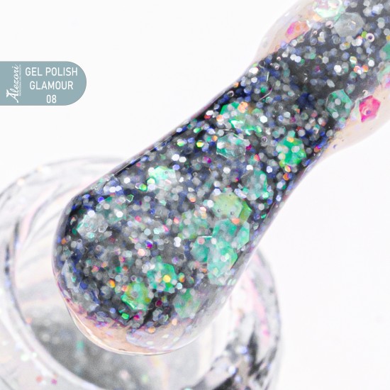 GEL POLISH GLAMOUR 08 ALEZORI 15ml.