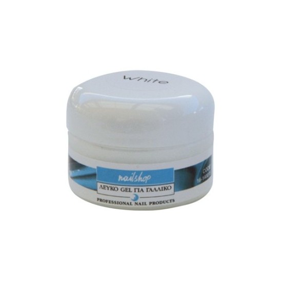 Μονοφασικό gel νυχιών για γαλλικό Nailshop White 15gr