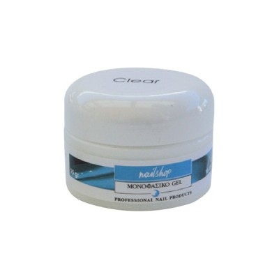 Μονοφασικό gel νυχιών Nailshop clear 15gr
