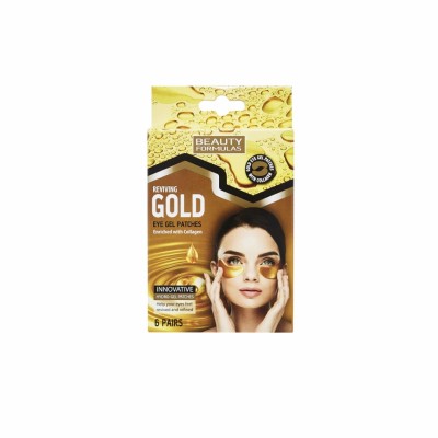 Μάσκες για την Περιοχή των Ματιών Beauty Formulas Reviving Gold Eye Gel Patches (6 ζεύγη)
