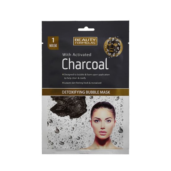 Μαύρη μάσκα οξυγόνου Beauty Formulas With Activated Charcoal Detoxifying Bubble Mask