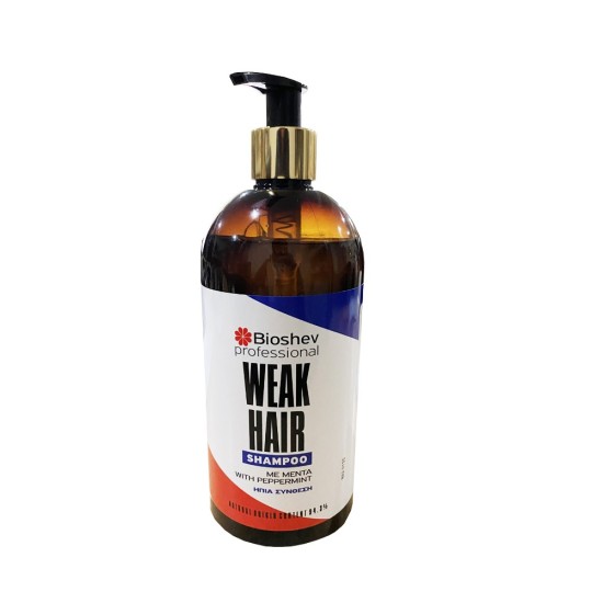 Σαμπουάν Μαλλιών με μέντα Bioshev Weak Hair Shampoo 500ml