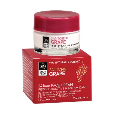 Αναπλαστική Κρέμα Προσώπου Santorini Grape 24H Bodyfarm 50ml