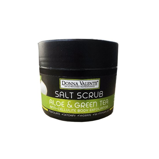 Απολεπιστική Κρέμα Σώματος Donna Valente Aloe Vera & Green Tea Salt Scrub 250gr