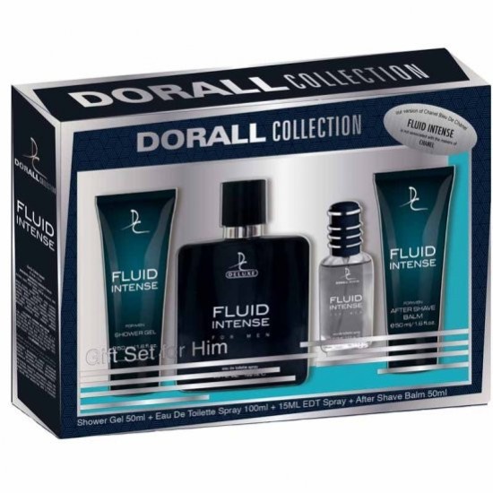 Ανδρικό Σετ Δώρου Dorall Collection Fluid Intense For Him Άρωμα 100ml + 15ml/After Shave 50ml/Shower Gel 50ml