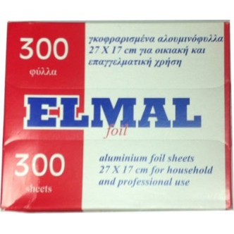 Αλουμινόφυλλα για ανταύγειες Elmal 300 φύλλα 27×17 εκ.