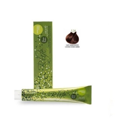 Βαφή Μαλλιών Χωρίς Αμμωνία Farmavita B.life Coror Browns 5.34 Καστανό Ανοιχτό Κεχριμπάρι 100ml