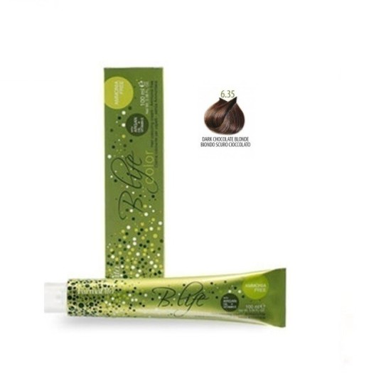 Βαφή Μαλλιών Χωρίς Αμμωνία Farmavita B.life Coror Browns 6.35 Ξανθό Σκούρο Σοκολά 100ml