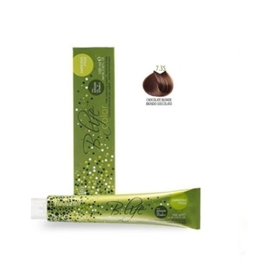 Βαφή Μαλλιών Χωρίς Αμμωνία Farmavita B.life Coror Browns 7.35 Ξανθό Σοκολά 100ml