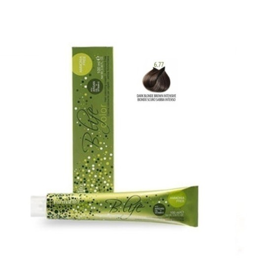 Βαφή Μαλλιών Χωρίς Αμμωνία Farmavita B.life Coror Browns 6.77 Ξανθό Σκούρο Καφέ Ενισχυμένο 100ml