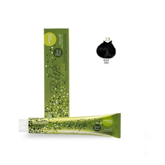 Βαφή Μαλλιών Χωρίς Αμμωνία Farmavita B.life Coror Naturals 2.0 Μαύρο 100ml