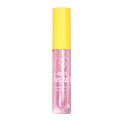 Lipgloss Χειλιών Miss Beauty Diamond Shine 3D Lipgloss 01 Pink Trip Golden Rose 4.5ml