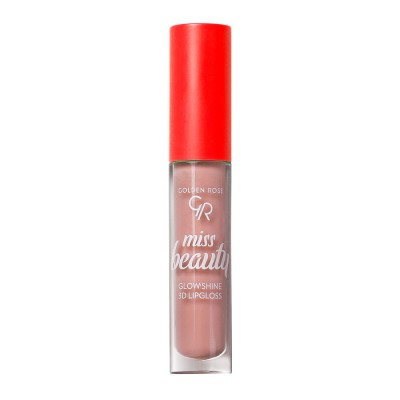Lipgloss Χειλιών Miss Beauty Glow Shine 3D Lipgloss 01 Nude Chic Golden Rose 4.5ml