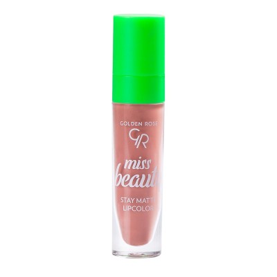 Ματ Κραγιόν Miss Beauty Stay Matte Lipcolor 02 Warm Kiss Golden Rose 5.5ml