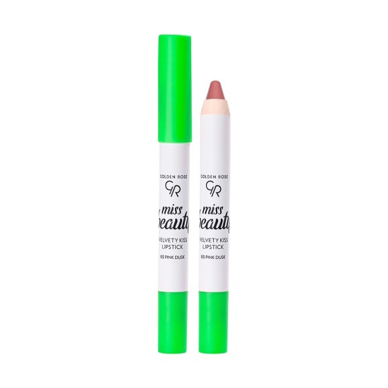 Κραγιόν Χειλιών σε μορφή Μολυβιού Miss Beauty Velvety Kiss Lipstick 03 Pink Dusk Golden Rose 3.5g