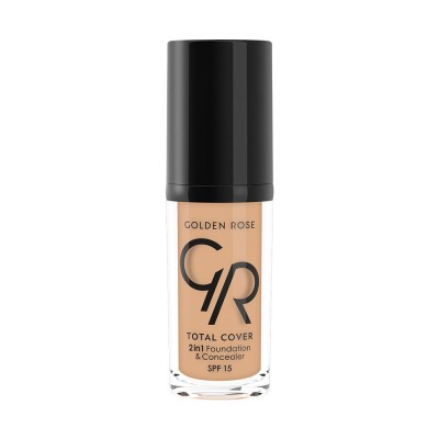 Golden Rose Total cover 2in1 Foundation & Concealer Spf15 04 Beige 30ml