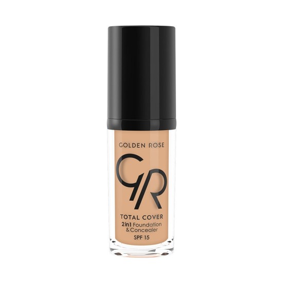 Golden Rose Total cover 2in1 Foundation & Concealer Spf15 04 Beige 30ml