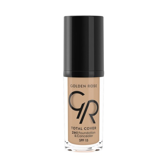 Golden Rose Total cover 2in1 Foundation & Concealer Spf15 06 Taupe 30ml