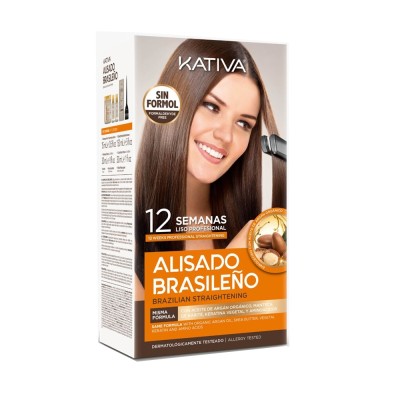 Ισιωτική Θεραπεία Kativa Alisado Brasilen Kit (Pre Treatment 15ml / Straightening mask 150ml / Conditioner 30ml / Shampoo 30ml)