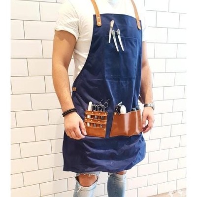 Ποδιά Μπαρμπέρη Barber apron Denim Blue