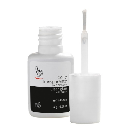 Κόλλα νυχιών Peggy Sage με πινέλο Nail Glue Clear with brush 6gr 146042