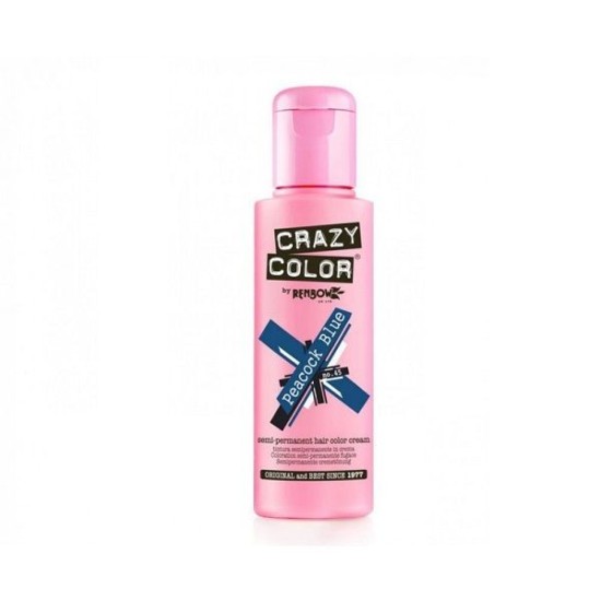 Crazy Color Ημιμόνιμη Κρέμα-Βαφή Μαλλιών No 45 Peacock Blue 100ml