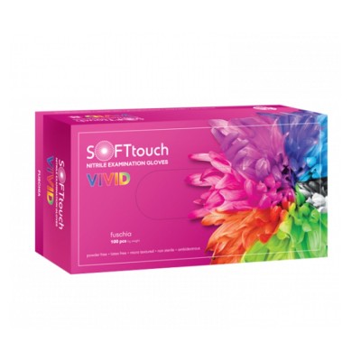 Γάντια Νιτριλίου Φούξια Large  Soft Touch Vivid 100τεμ.