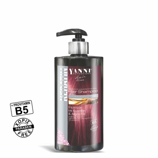 Σαμπουάν Μαλλιών YANNI με Κερατίνη και Λάδι Argan 500ml