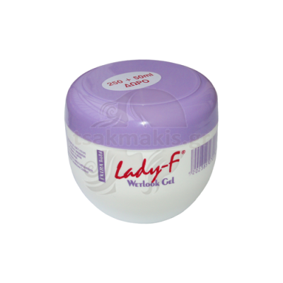 Ζελέ Μαλλιών Lady-F Wetlook Gel Extra Hold 250ml + 50ml δώρο
