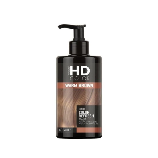 Χρωμομάσκα Μαλλιών Farcom HD Hair Color Refresh Mask Warm Brown 400ml