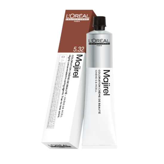 Βαφή μαλλιών L'Oreal Professionnel Majirel Νο 5.32 Καστανό Ανοιχτό Ντορέ Ιριζέ 50ml