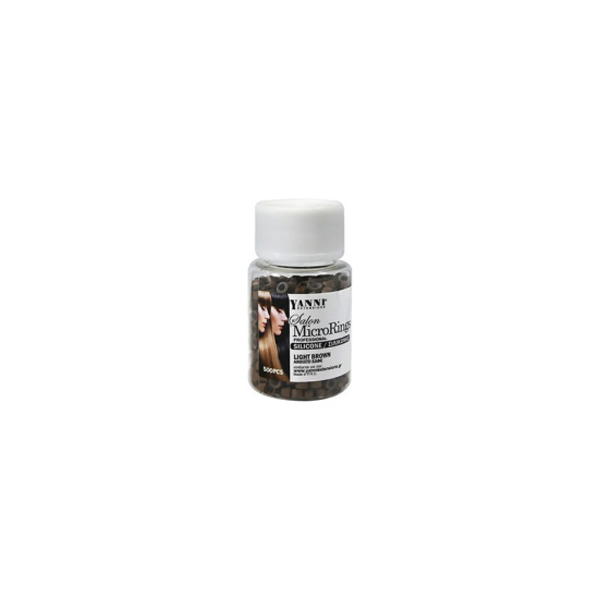 Micro Rings Σιλικόνης Yanni Extensions Καστανό (500τμχ)