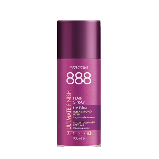 Λακ Μαλλιών για Απόλυτα Δυνατό Κράτημα Farcom 888 Hair Spray Ultra Strong Hold 100ml
