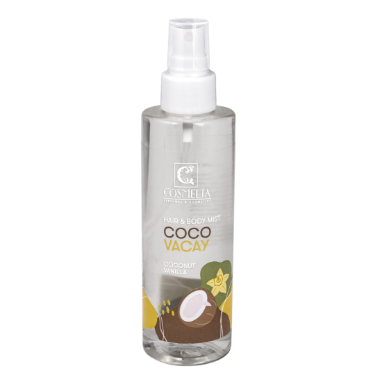 Αρωματικό Σπρέι Σώματος & Μαλλιών Cosmelia Coco Vacay με Καρύδα & Βανίλια 200ml