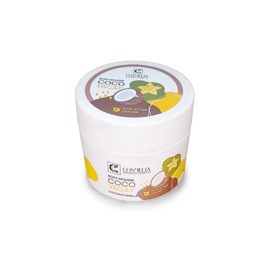 Body Mousse Ενεργού Οξυγόνου Cosmelia Coco Vacay με Καρύδα & Βανίλια 200ml