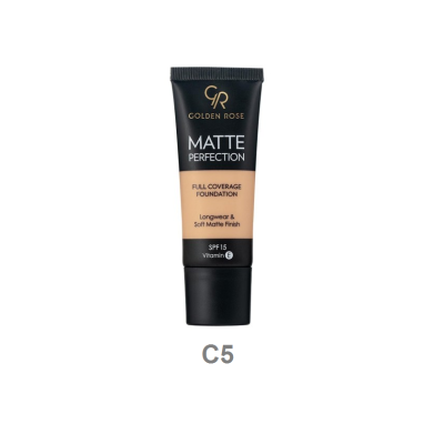 Foundation Προσώπου Golden Rose Matte Perfection Full Coverage SPF 15  No C5  35ml