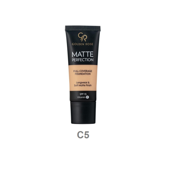Foundation Προσώπου Golden Rose Matte Perfection Full Coverage SPF 15  No C5  35ml