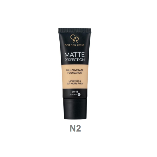 Foundation Προσώπου Golden Rose Matte Perfection Full Coverage SPF 15  No N2  35ml