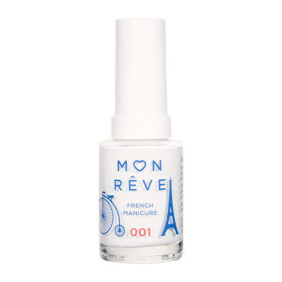 Βερνίκι Νυχιών για Γαλλικό Μανικιούρ MON REVE 001 White Tip 13ml