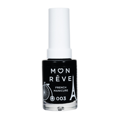 Βερνίκι Νυχιών για Γαλλικό Μανικιούρ MON REVE 003 Black  Tip 13ml