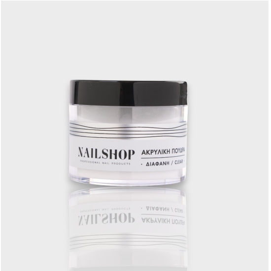 Nailshop Co ακρυλική σκόνη Clear 45gr A4015