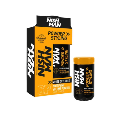 Ματ Πούδρα Μαλλιών για Όγκο και Κάλυψη Nish Man CP White Coverage Light Control 20gr