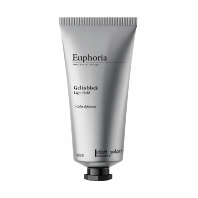  Gel Μαλλιών με Χρώμα για Γκρίζα Μαλλιά Euphoria Gel In Black Dott Solari 100ml