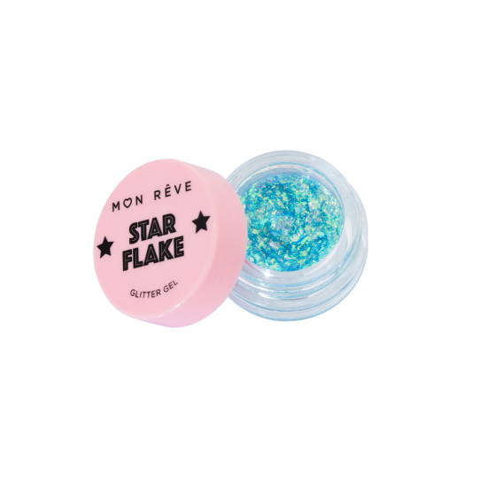 Glitter Gel Πολλαπλών Χρήσεων για Έντονη Πολυδιάστατη Λάμψη Mon Reve STAR FLAKE No 02 Honeymoon 4gr