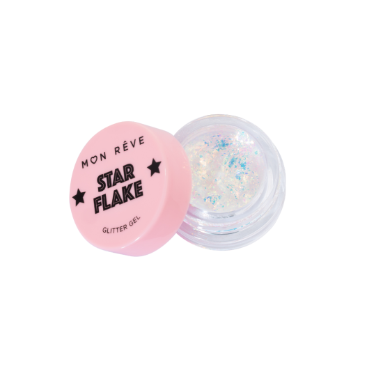 Glitter Gel Πολλαπλών Χρήσεων για Έντονη Πολυδιάστατη Λάμψη Mon Reve STAR FLAKE No 05 Diamond 4gr