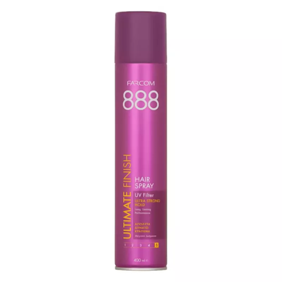Λακ Μαλλιών για Πολύ Δυνατό Κράτημα Farcom 888 Ultra Strong Hold 400ml