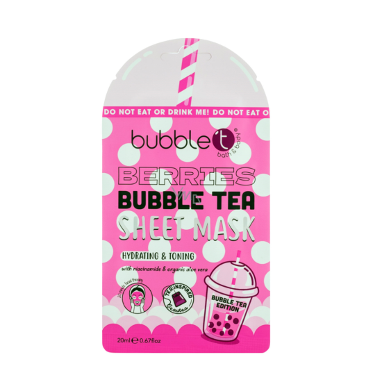 Μάσκα Προσώπου Berries με Αλόη Βέρα & Νιασιναμίδη Bubble T 20ml