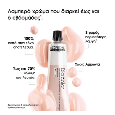 Ημιμόνιμη Βαφή Μαλλιών Xωρίς Αμμωνία L'oreal Professionnel Dia Color No 5.35 Καστανό Ανοιχτό Μαονί Χρυσό 60ml