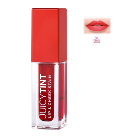 Tint για Χείλη και Μάγουλα Golden Rose Juicy Tint Lip & Cheek Stain No 01 Peach Sorbe